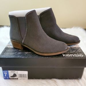 *Kensie Gerona Sz 6.5 Dark Grey Suede Ankle Boots